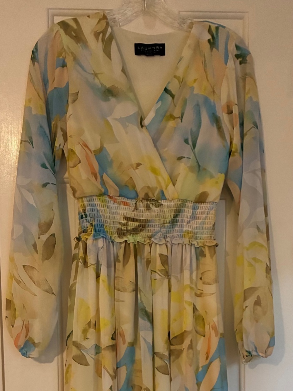 Laundry By Shelli Segal Women’s Smocked Waist Floral Maxi Dress Size 2